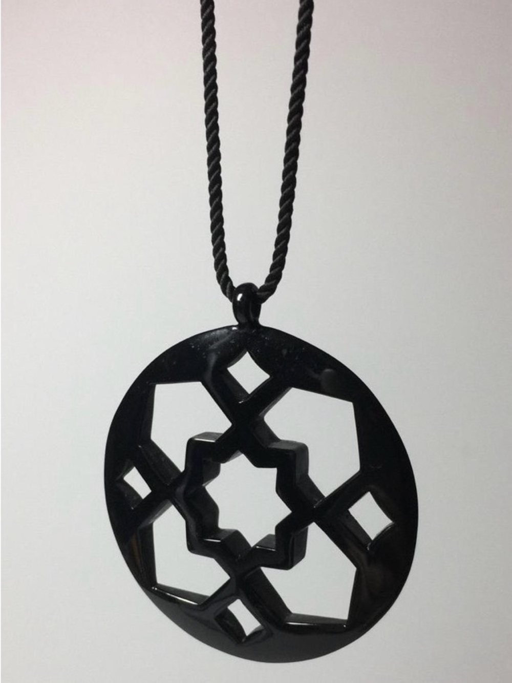 Tiffany & Co. Black Geometric Pendant Necklace